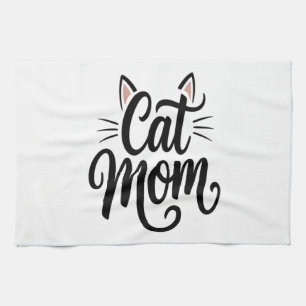 Kattmamma Morrhår och öron Kökshandduk