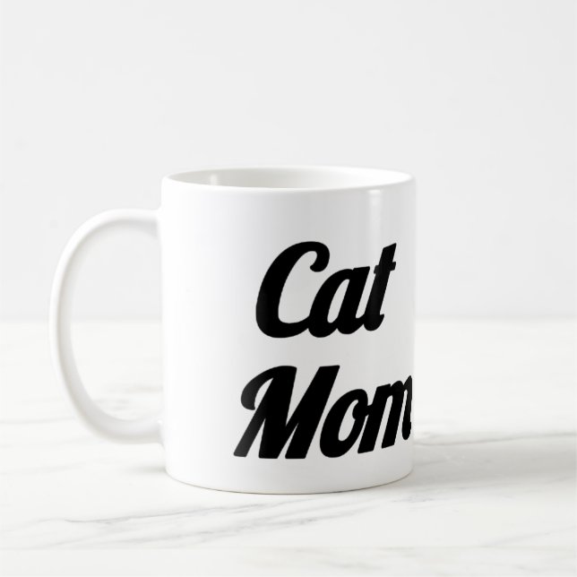 Kattmamma-mugg | Söt kaffekopp med kattansikte för (Vänster)