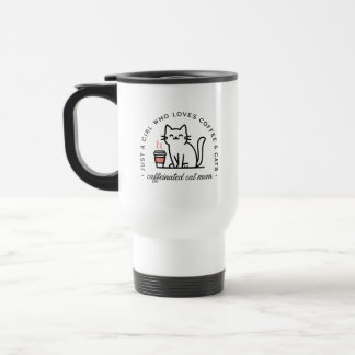 Kattmamma och kaffefantastisk tjej resemugg