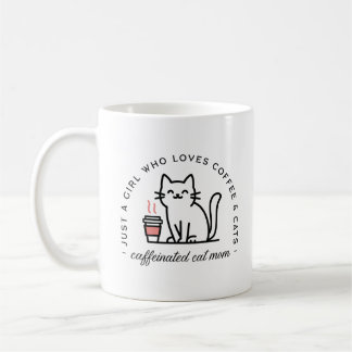 Kattmamma och koffeinmissbrukare humor kaffemugg