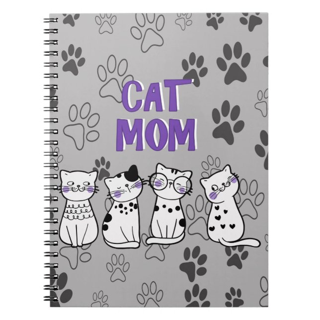 Kattmamma och tass anteckningsbok (Framsidan)