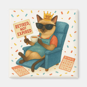 Kattmamma pension är att dricka kaffe magnet