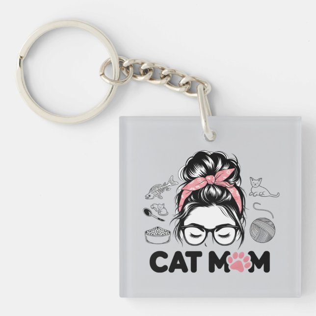"Kattmamma" Rolig Söt Kattälskare Kvinnor (Framsidan)