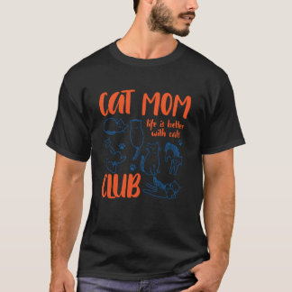 Kattmamma Sociala Klubben Livet Bättre Med Katter T Shirt