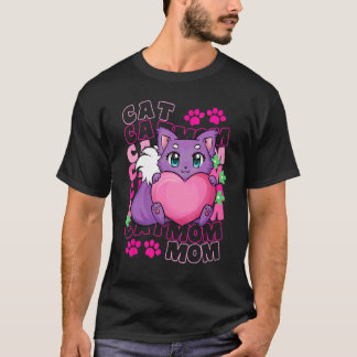 Kattmamma Söt katt Tassar Kattunge   Purrfekt Adop T Shirt