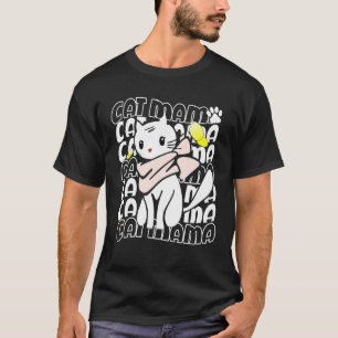 Kattmamma Söt Kvinnor Flickor Kitty Husdjur Tass T Shirt