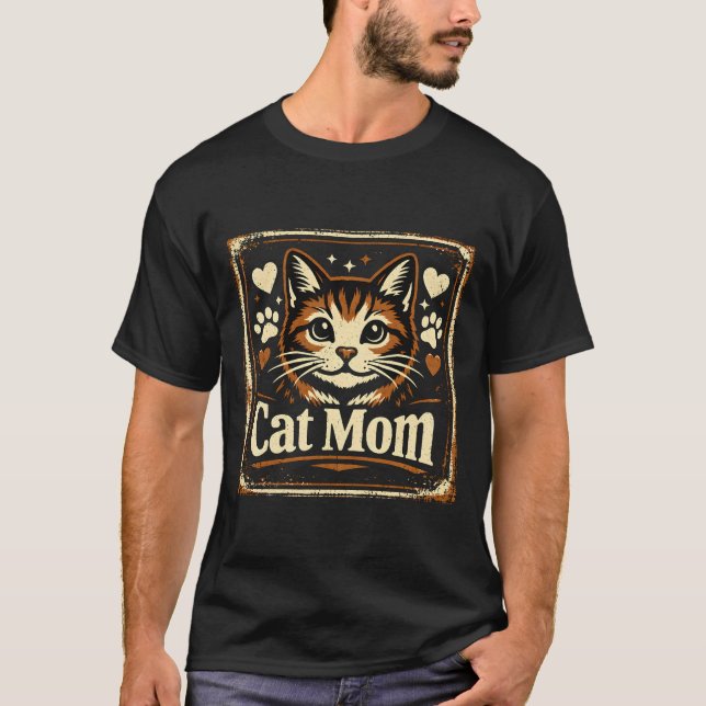 Kattmamma – Stolt moderlig kärlek till katt T-shir T Shirt (Framsida)