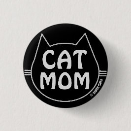 KATTMAMMA Svart och Vitt Knapp