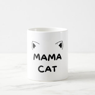 Kattmamma T-shirt, Rolig katt T-shirt, Meow presen Kaffemugg