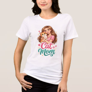 Kattmamma T-shirt – Snygg kattälskare skjorta, Rol