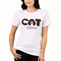 Kattmamma T-shirt – Söt pow med bokstav katt