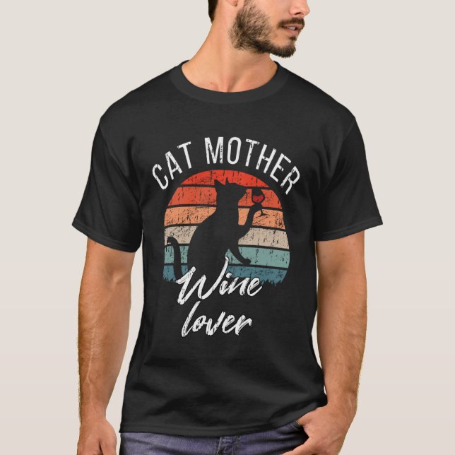 Kattmamma vin   Kattägare T Shirt (Framsida)