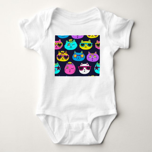 Kattmärken, popkonsttextil t shirt (Framsida)
