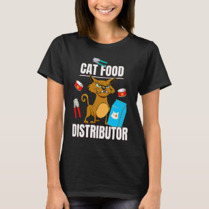 Kattmat Distributör Matningsanordning Kattägare M T Shirt