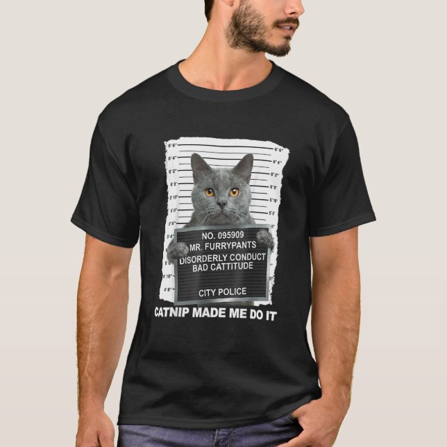 Kattmat drog mig till det  Katt 1 T Shirt (Framsida)