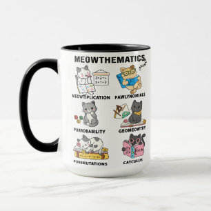 Kattmatik Roliga Kattpunsch För Matematikälskare Mugg