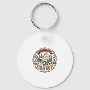 Kattmatta Katt Kattmatta Vintage Vektor Art T-Shir Nyckelring