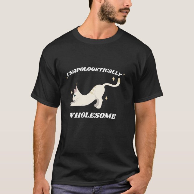 Kattmembran, opologetiskt, Wholesome Cat Funny Cat T Shirt (Framsida)