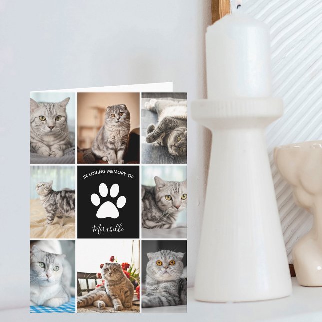 Kattminnes Anpassad Fotokollage Med Kärlek Kort (Skapare uppladdad)