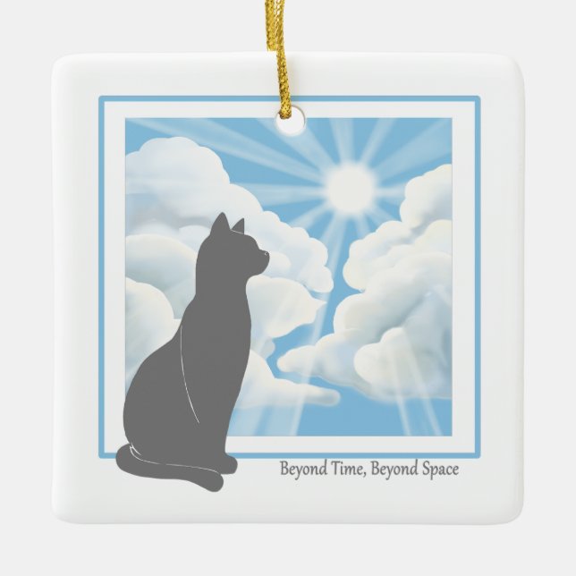 Kattminnesskål Keramisk Ornament  (Framsida)