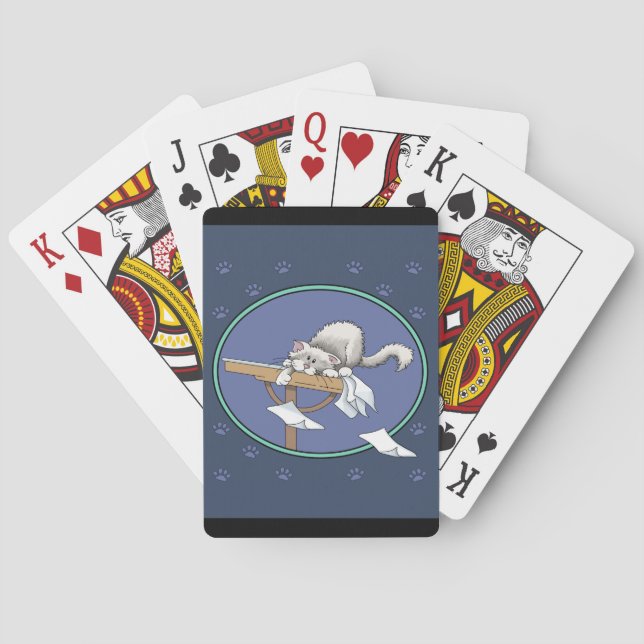 Kattmischief mönster casinokort (Baksidan)