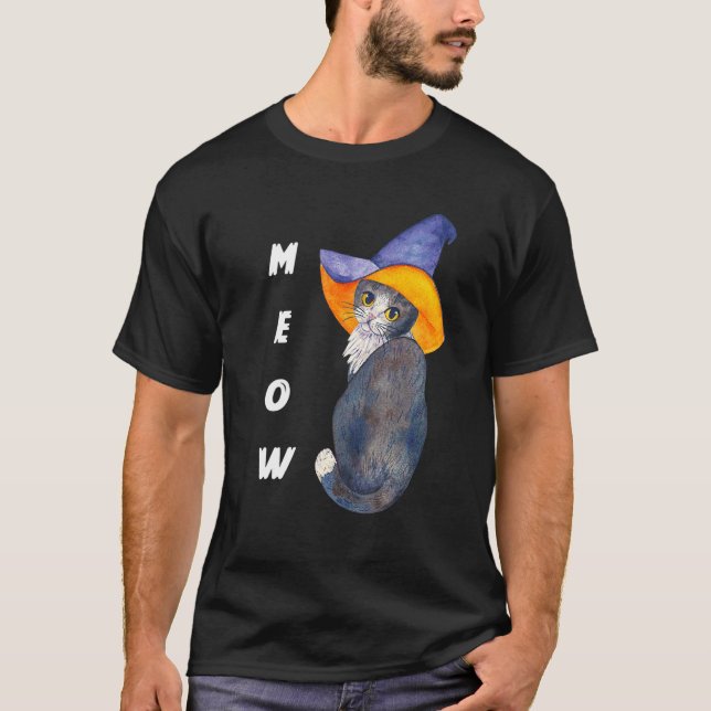 Kattmjau Kisse Katt T Shirt (Framsida)