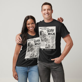 Kattmjölk för människor - falskt reklamtröja t shirt