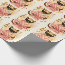 Kattmöhippa i rosa tema presentpapper