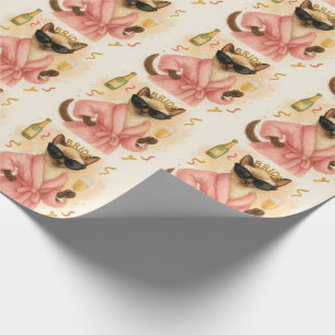 Kattmöhippa i rosa tema presentpapper