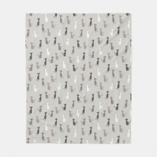 Kattmönster Fleecefilt