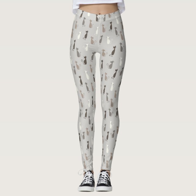 Kattmönster Leggings (Framsida)
