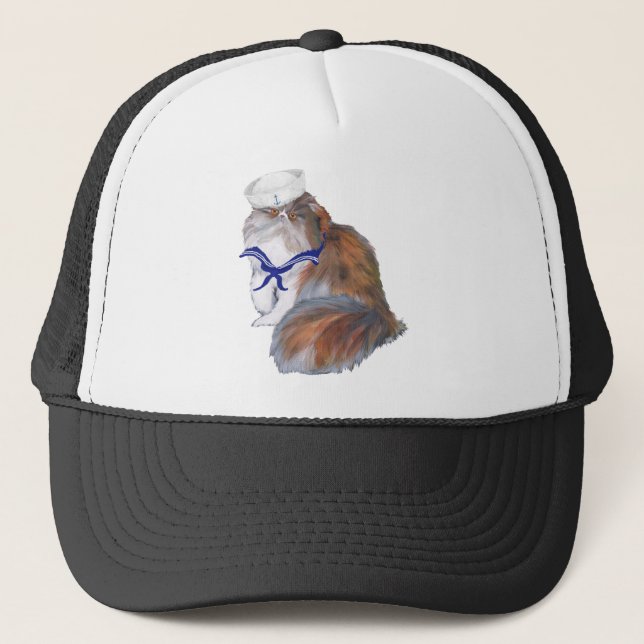 Kattmönster Perser Sailor Truckerkeps (Framsida)