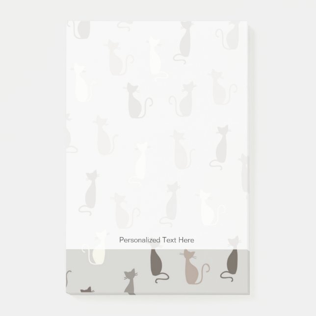 Kattmönster Post-it Block (Framsida)