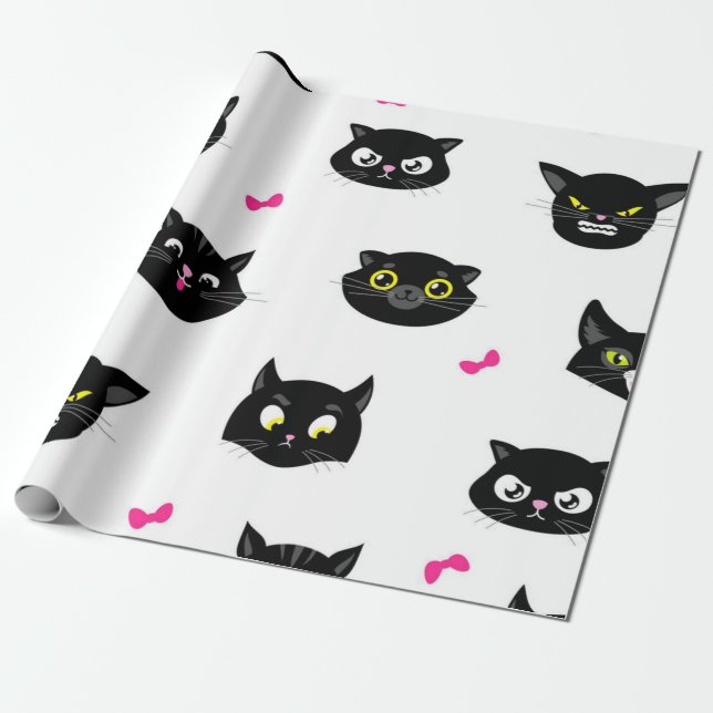Kattmönster Presentpapper (Utrullad)