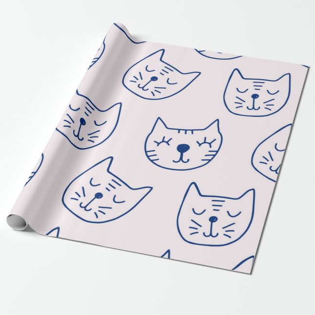 Kattmönster Presentpapper (Utrullad)