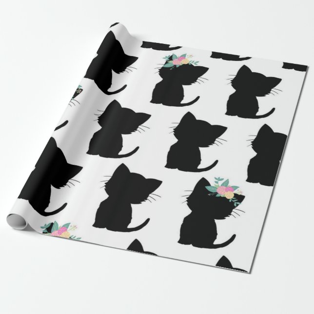 Kattmönster Presentpapper (Utrullad)