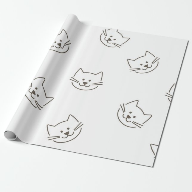 Kattmönster Presentpapper (Utrullad)