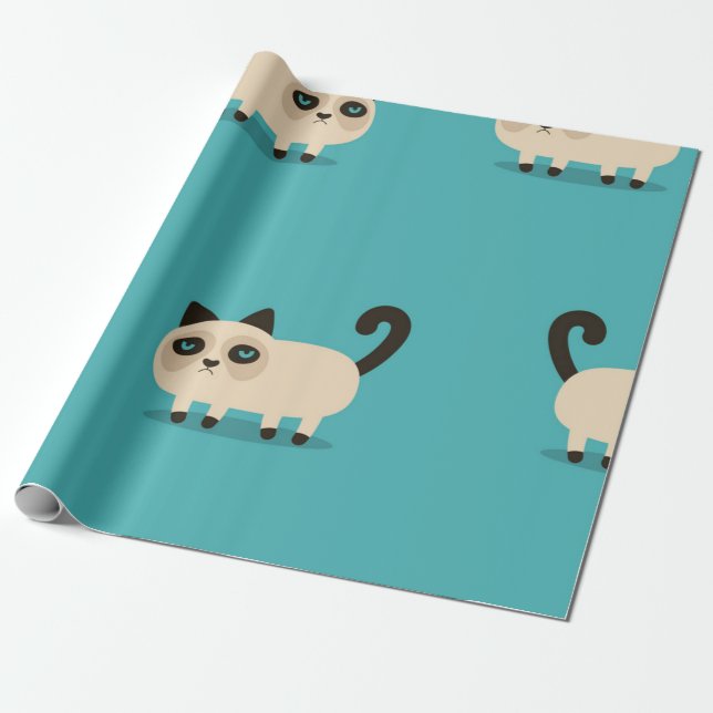 Kattmönster Presentpapper (Utrullad)