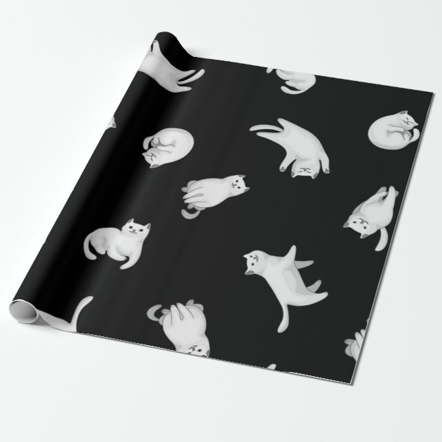 Kattmönster Presentpapper (Utrullad)