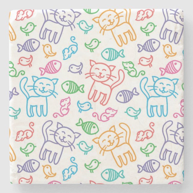 kattmönster underlägg sten (Framsidan)