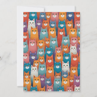 Kattmönsterdesign julkort
