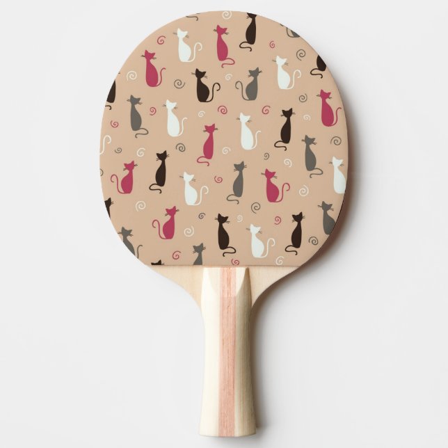 kattmönsterrosor pingisracket (Framsidan)