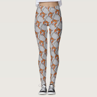kattmönstrade Leggings