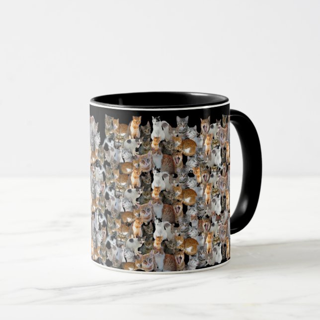 Kattmöte - kollage mugg (Framsida höger)