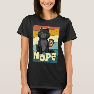 Kattmotiv kattkaffe kul retro vintage talesätt nej t shirt