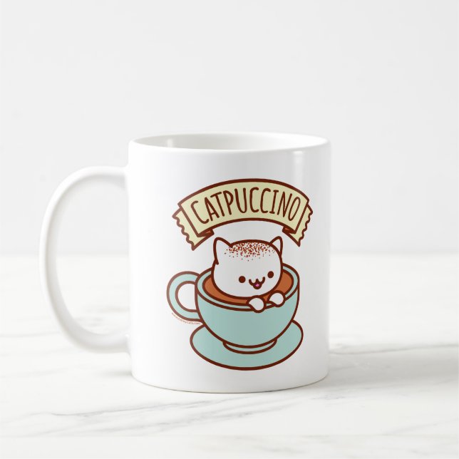 Kattmugg - "CATPUCCINO ", Kaffemugg (Vänster)
