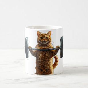Kattmugg för tyngdlyftare för gymälskare kaffemugg