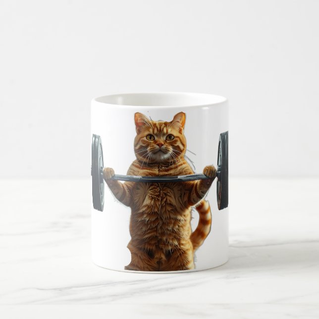 Kattmugg för tyngdlyftare för gymälskare kaffemugg (Center)