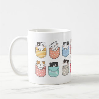 Kattmugg med färgglada fickor kaffemugg
