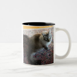 Kattmugg med verse… i en katt älska öga… Två-Tonad mugg